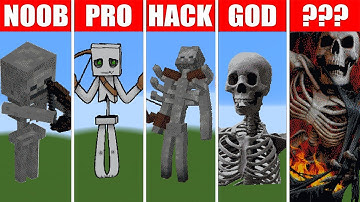 Pixel Art Skeleton (NOOB vs Pro vs HACKER) in Minecraft