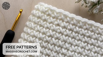 EASY PEASY "X" Crochet Pattern for Beginners (1 ROW REPEAT)! 🤩 Crochet Stitch for Bag Headband & Hat