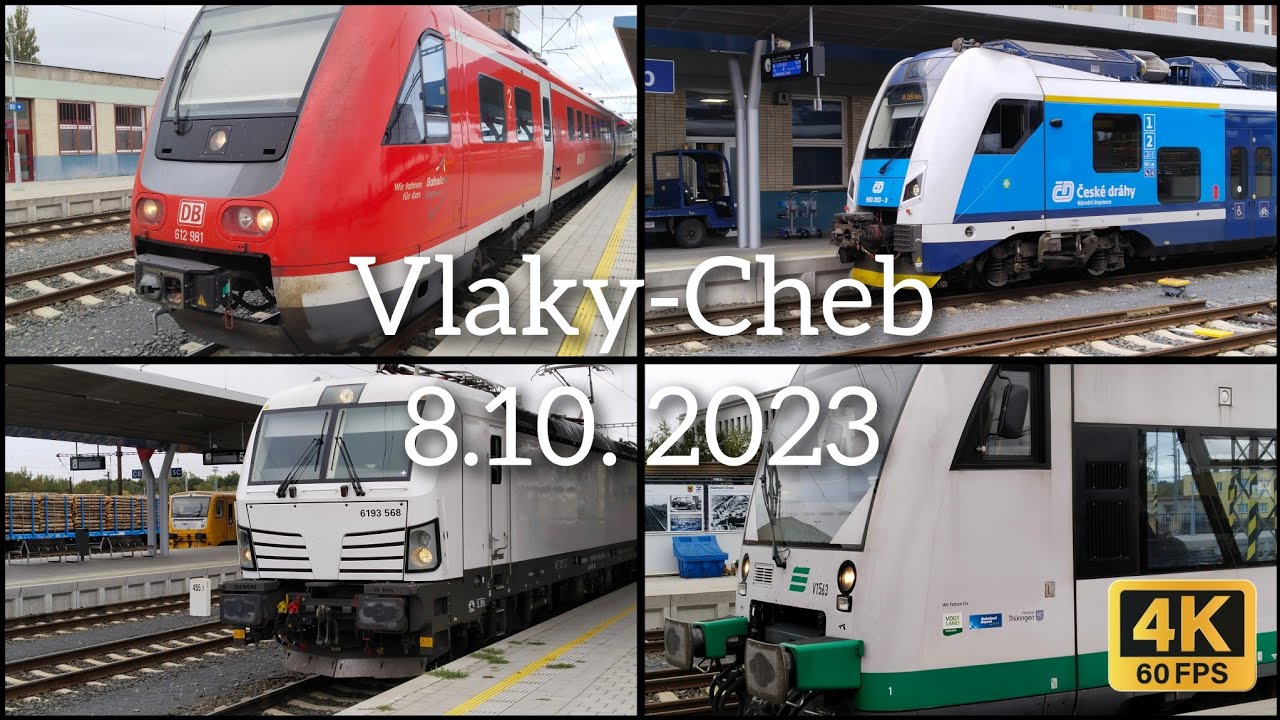 Vlaky ve stanici Cheb | Vlaky-Cheb 8.10. 2023