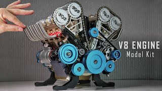 Building a V8 Engine Model Kit. Assembling and Starting the V8 Engine