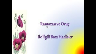 Ramazan ve Oruç ile İlgili Bazı Hadisler