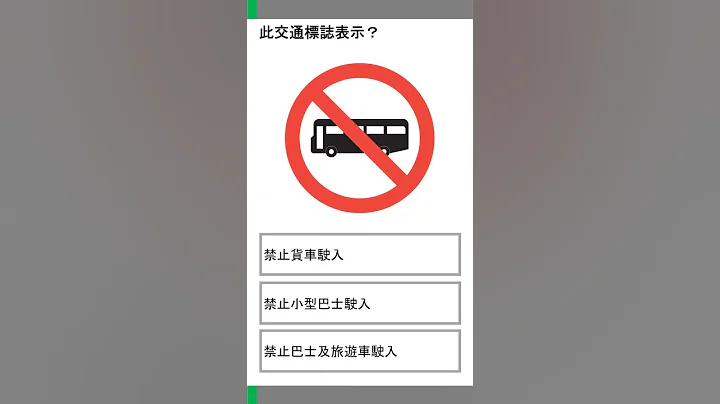交通標誌模擬試題036 - 天天要聞