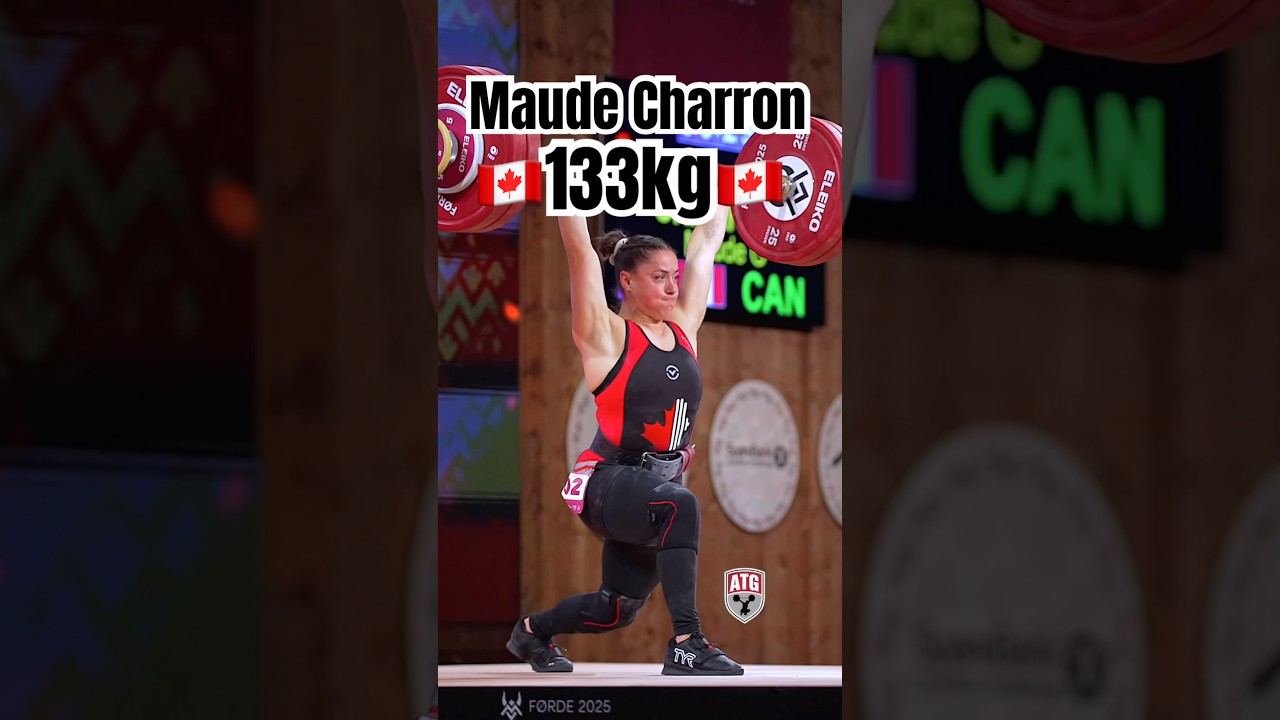 Мод Шаррон (63 кг, Канада 🇨🇦) 133 кг / 293 фунта, чемпион мира по тяжёлой атлетике 🥈 2025 г. 