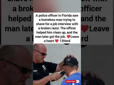 A Homeless Man Tried Shaving for a Job Interview… Then a Police Officer Stepped In ❤️ #shorts