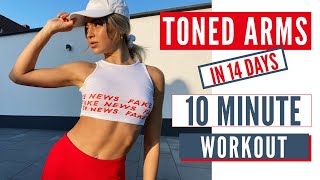 10 MIN. TONED ARMS in 14 Days || NO MORE FLABBY ARMS // optional : water bottles | Mary Braun