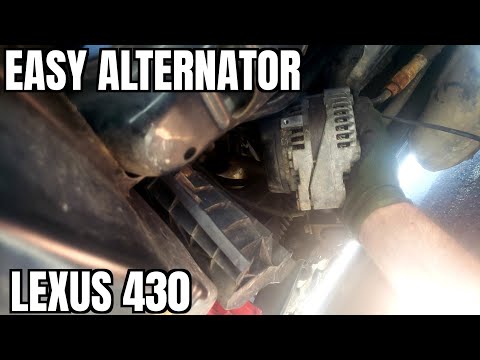 2001 2007 Lexus 430 Alternator Replace How to 2006 2005 2004 2003 2002 Install Remove