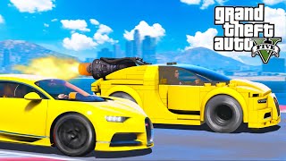 Racing REAL vs LEGO Bugatti Supercars... Which is FASTER?! (GTA 5 Mods)