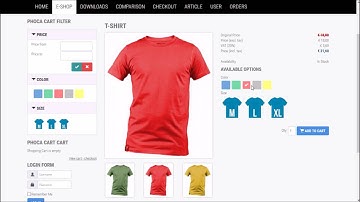 Phoca Cart - Attributes - Select, Color, Image