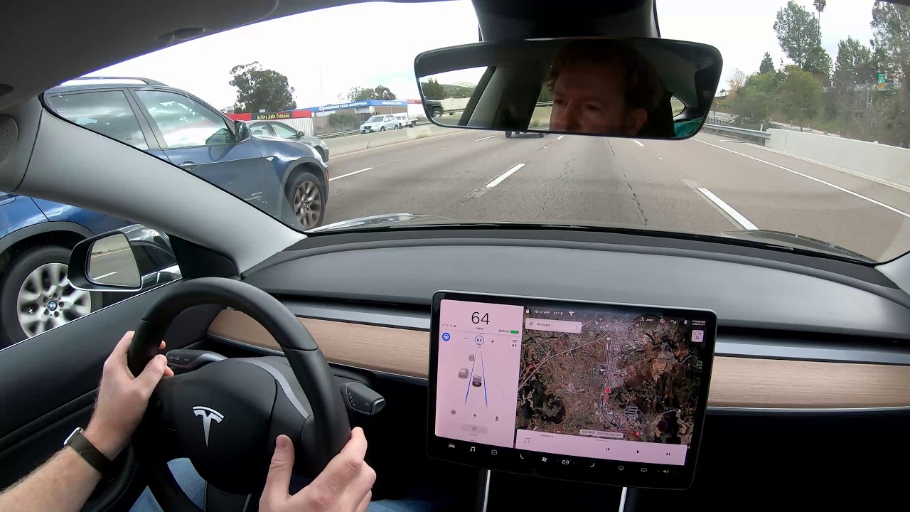 Tesla Model 3 SR+ Autopilot Driving without Full Self Driving - YouTube
