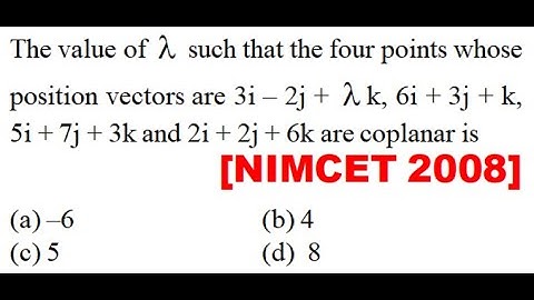 The value of \[\lambda \] such that the four points whose position vectors are 3i – 2j +