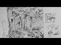 Pen & Ink Drawing Tutorials | How to draw a forest scene or background