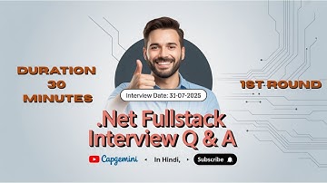 Full Stack .NET Developer Interview Q&A 2025 | Angular + C# + SQL Coding | Capgemini  | Round -01