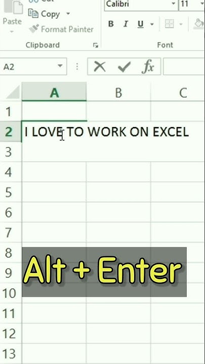 Quickly Insert New Line In Existing Cell in Excel || Create New Line In ...