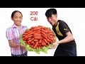 Bà Tân Vlog – Nướng 200 Cái Xúc Xích Siêu Cay Khổng Lồ Ăn Mừng 400.000 Subscribe