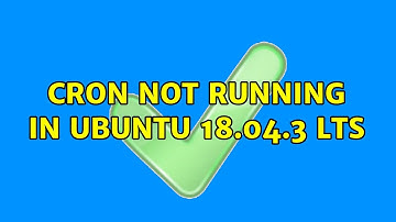 cron not running in Ubuntu 18.04.3 LTS
