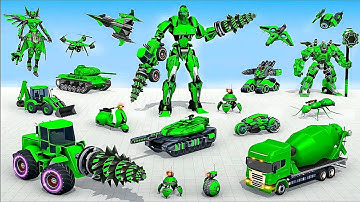 Transforming Robot Theft Game 2023: US Agent Steal Robot Car - Android iOS Gameplay