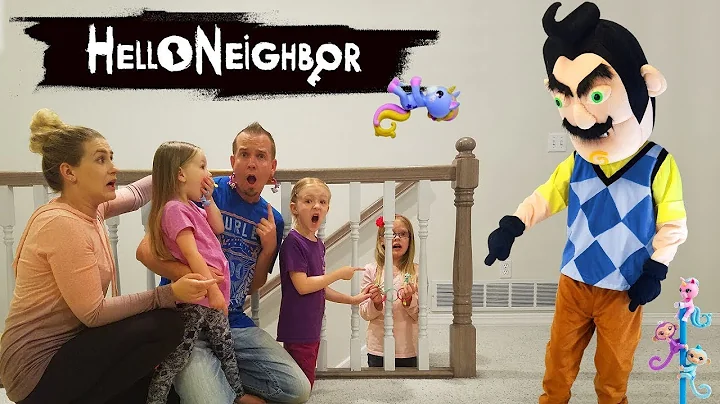 Hello Neighbor in Real Life!!! Fingerling Minis Scavenger Hunt! WE RESCUE A KID!!!