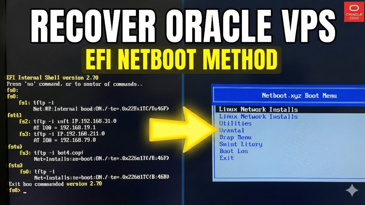 How to Recover Corrupted Oracle Cloud VPS (Ampere) | Netboot & TFTP ...