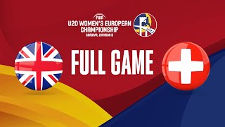 GBR v Switzerland | Full Basketball Game | FIBA U20 Women's European Championship 2023