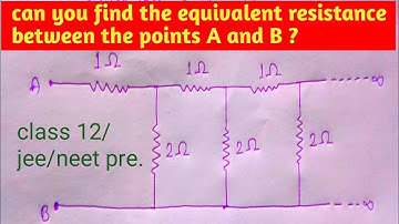 calculation of equivalent resistance of infinite network of resistors .