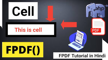 Text in PDF || Cell in PDF || PDF Rectangle Box in PHP || PDF Tutorial PHP || FPDF Tutorial in Hindi