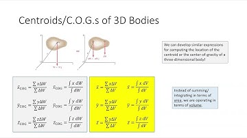 ENGR 213 Lecture 29:  Centroids of 3D Bodies/Volumes, Intro to Moments of Inertia (2024.10.28)