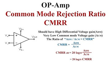 OP-Amp Common mode rejection ratio (CMRR) Explained with Examples