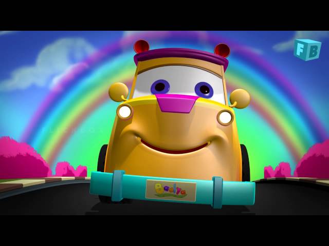 The Wheels On The Bus Go Round And Round | Flickbox Nursery Rhymes | Children Songs | 3D class=