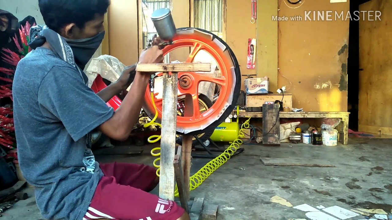 CAT VELG WARNA ORANGE