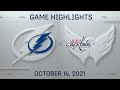 NHL Highlights | Lightning vs. Capitals - Oct. 16, 2021