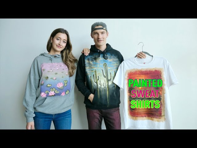 We Painted Our SweatshirtsThen Washed Them! - YouTube