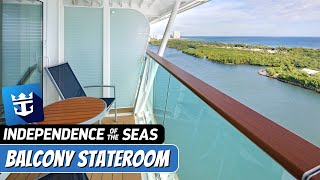 Independence Of The Seas Oceanview Balcony Stateroom Tour & Review 4K Royal Caribbean Cruise
