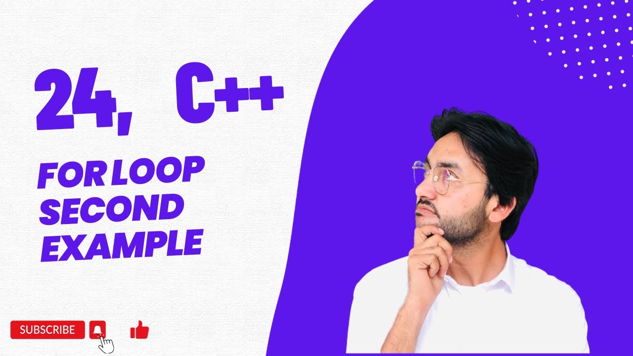 C++ for loop second example - YouTube