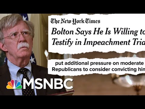 John Bolton Upends Impeachment Debate, Offers To Testify - Day That Was | MSNBC