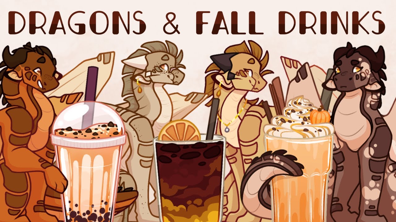 Dragons with Fall-Themed Drinks!