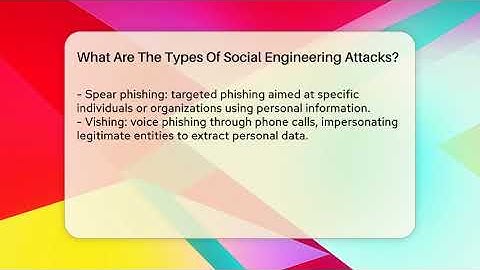 What Are The Types Of Social Engineering Attacks? - Everyday-Networking