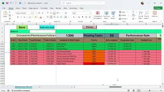 Vehicle/Trucks Maintenance Management System Excel Template