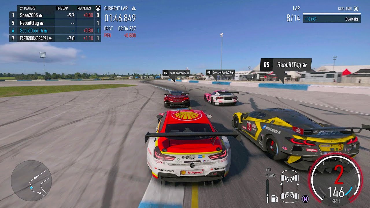 Four Drivers Clash for Victory In an Intense Race at Sebring (Forza Motorsport)