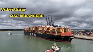 Unberthing the MSC BERANGERE #ship #sailing #port #trending #containership #largestship #marinelife