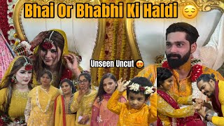 Finally ￼haldi day🥰|| bhai or bhabhi ki haldi😍|| Haifa & Qashif vlog