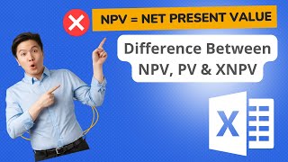 CALCULATING NET PRESENT VALUES BY USING MICROSOFT EXCEL FUNCTION [PV, NPV, & XNPV]