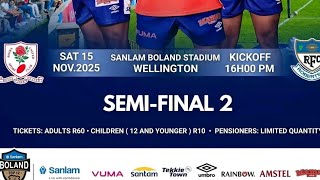 robertson Town Vs Roses United  2025  The Sanlam Boland Top 12 Semi Finaal 2025