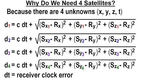 Special Topics - GPS (43 of 100) Why Do We Need 4 Satellites?