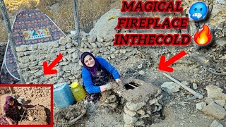 A Homeless Mother Built A Magicalfireplace To Fight The Snow In Thewintercold