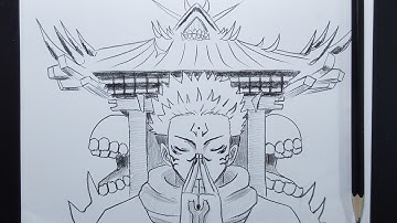 How To Draw Sukuna Domain Expansion Step By Step || Pencil Sketch