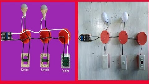 How to wire a 2 bulb with individual switch and a outlet tutorial (tagalog) Basic electrical wiring