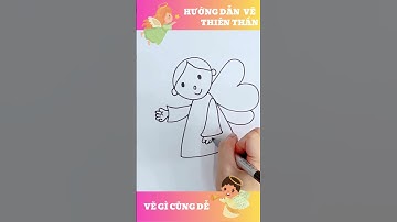 Hướng dẫn vẽ thiên thần đơn giản | Simple Steps to Draw an Angel #painting #howtodraw #drawing