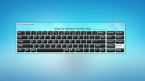 How to Disable scroll lock on your laptop/Excel - HD