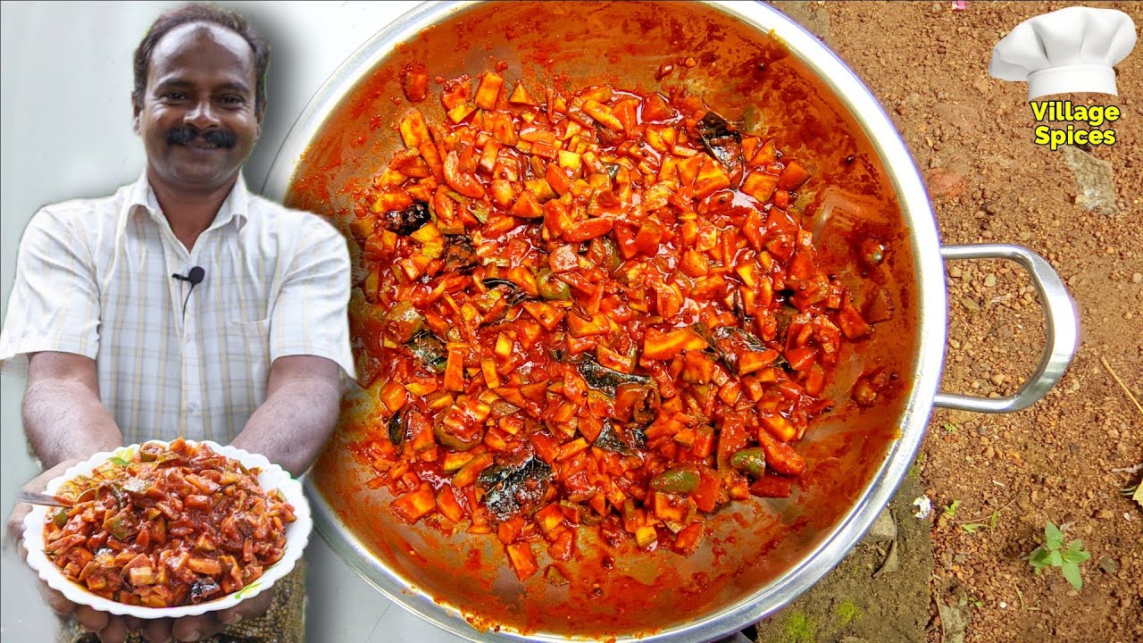 മാങ്ങാ അച്ചാർ ഇനി ഇങ്ങനെ ഒന്നുണ്ടാക്കി നോക്കു 😋 | Manga Achar Recipe | Mango Pickle | Village Spices