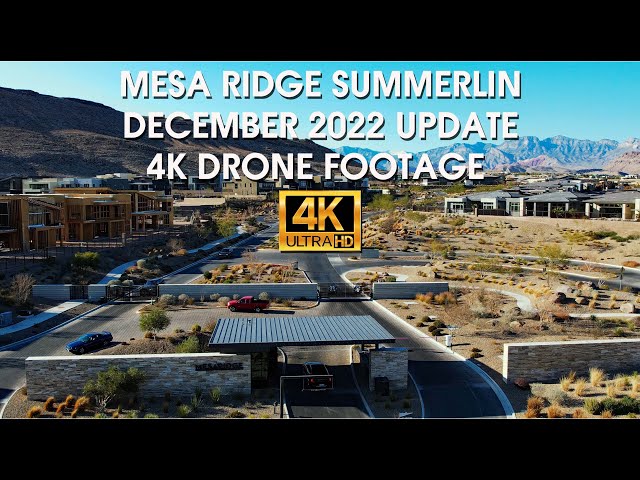 Mesa Ridge Summerlin December 2022 4K Drone Footage